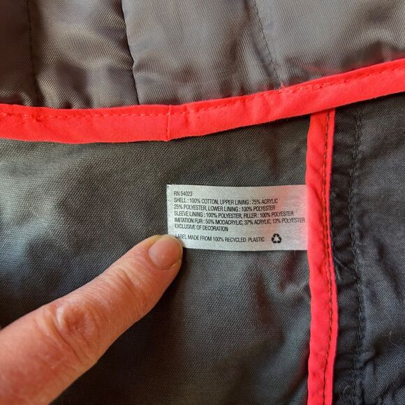 Gap Utility Parka‎ Coat Women’s Medium Hooded Sherpa Lined Jacket Grey Military - Picture 10 of 12